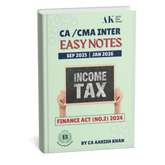 CA/CMA Inter (New Scheme) Income Tax (Easy Notes) Colored Book Set by CA Aarish Khan